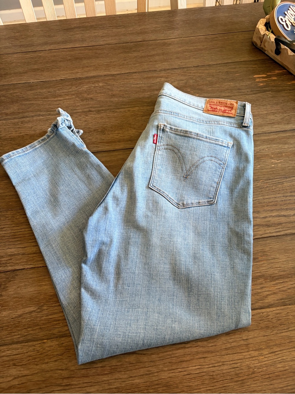 Levi's Light blue cropped/ankle length jeans
